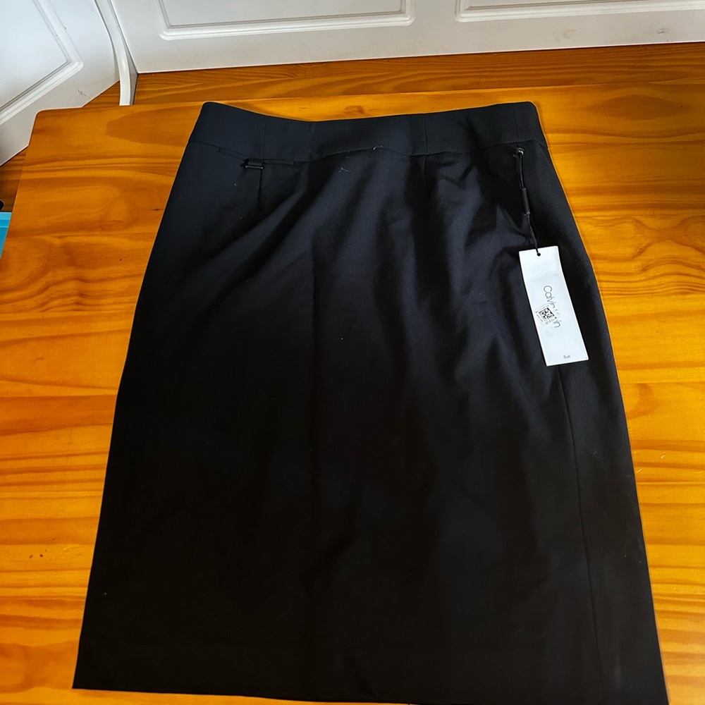 Calvin Klein Classic Black Midi Skirt